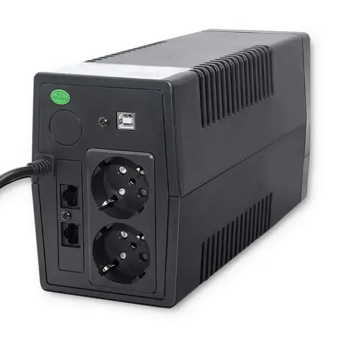 Qoltec Uninterruptible Power Supply UPS Line Interactive| Monolith | 450VA | 240W | LCD | USB | RJ45 Photo