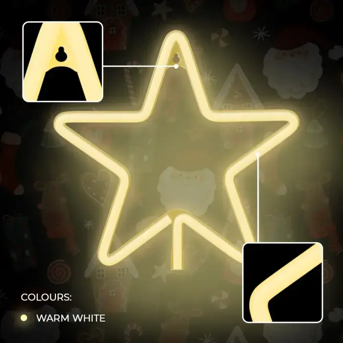 Neon LED CHRISTMAS PENTASTAR warm white FLNE22 Forever Light Foto 6