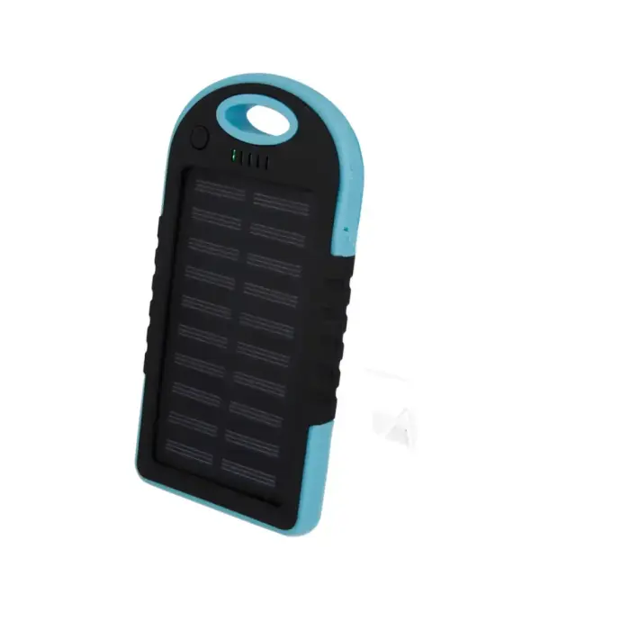 Setty solar внешний аккумулятор (powerbank) | 5000 mAh | Солнечная панель | синий Фото num