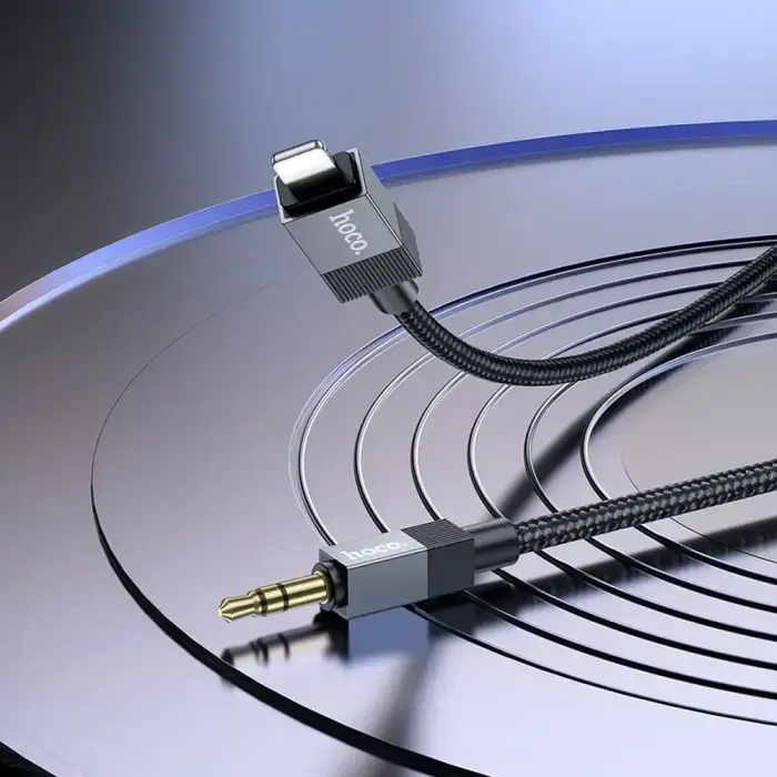 Cable AUX Jack 3,5 mm (male) to Lightning (male) Hoco 1 m UPA32A black Photo