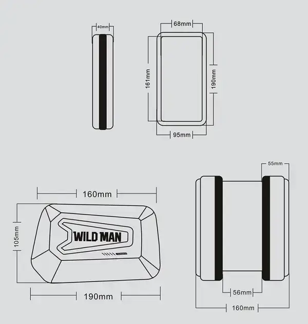 Etui|uchwyt rowerowy WILDMAN XL E6S sakwa na ramę czarna|black Foto 6