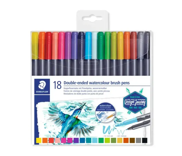 Flomasteri  STAEDTLER, divpusēji, 18 gab Фото num