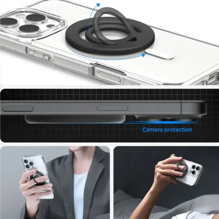 SPIGEN DUAL POP MAG MAGSAFE PHONE RING BLACK Foto 7