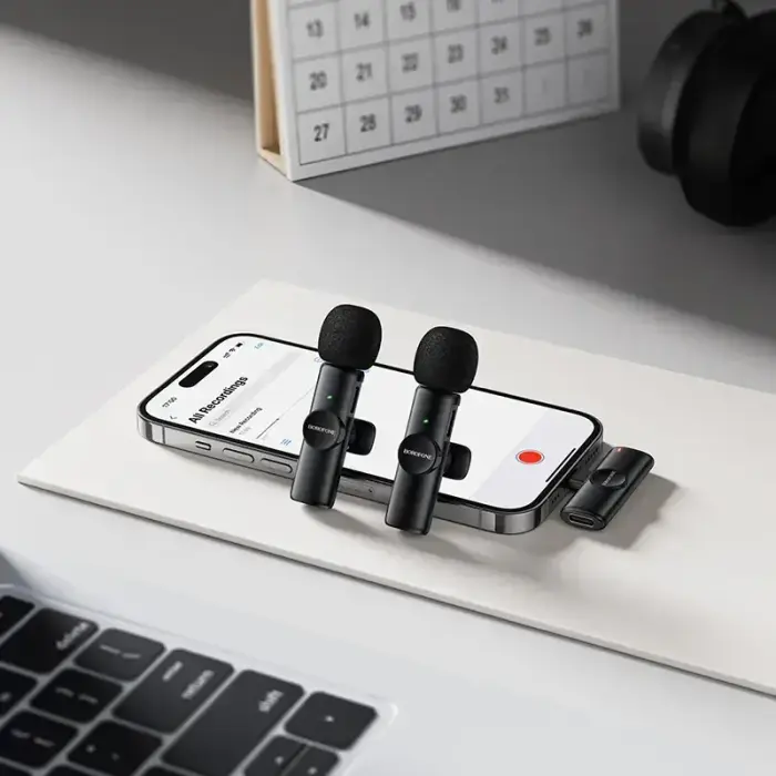 Borofone Lavalier wireless microphone BFK16A Winner Lightning black - 2 pieces Photo