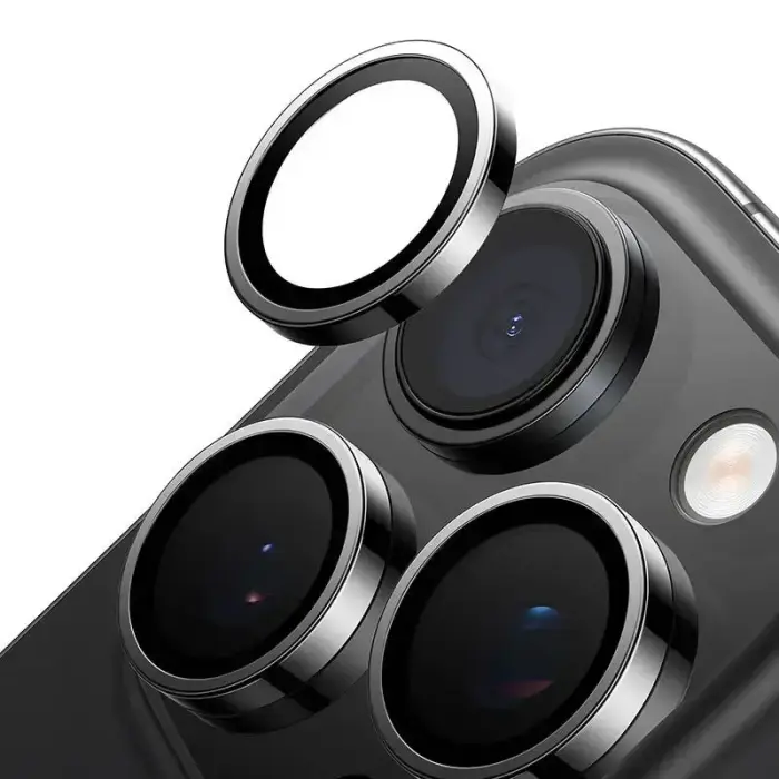 Lensguard Camera Glass for iPhone 16 ProMax (Black) Foto 3