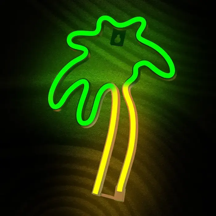 Neon LED Light PALM green orange NNE04 Neolia Photo