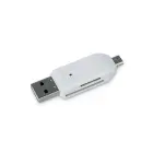 Forever USB + Micro USB Card Reader SD + MicroSD White Photo