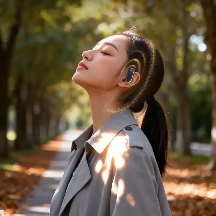 Dudao U17Z Bluetooth 5.3 OWS Headphones with Ear Hooks - Black Photo