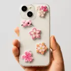 3D Sticker Pink blossom 5pcs set Photo