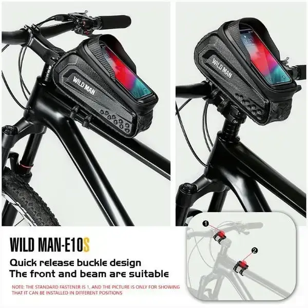 Etui|uchwyt rowerowy WILDMAN L E10S sakwa na ramę czarna|black Foto 6