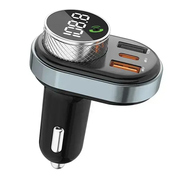 AWEI zestaw głośnomówiący C-843 z transmiterem FM, Bluetooth 5.0, MP3, 1xUSB+1xUSB-C czarny|black Фото num