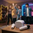 Blavec Portable Bluetooth Speaker WS-07 Karaoke Party - 5W with 2 microphones (WS07-2MW) white Фото num
