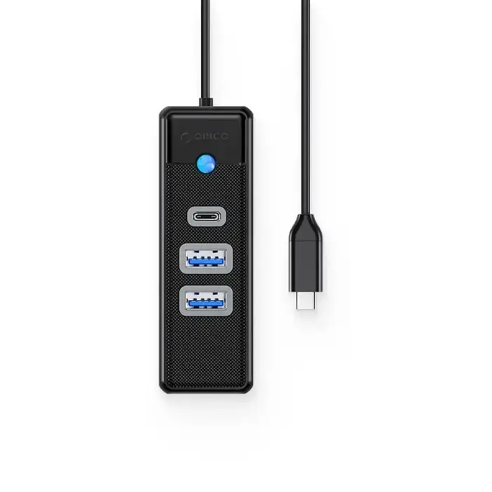 Orico PWC2U-C3 USB-C Hub | 2x USB-A 3.0 + 1x USB-C 3.0 - Black Фото num