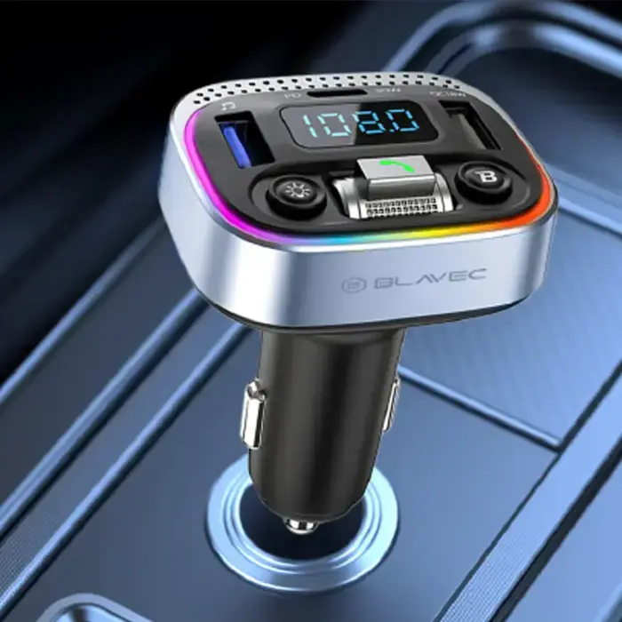 Blavec FM Transmitter Flash TR-04 MP3, Bluetooth - 2xUSB + Type C - QC3.0 18W PD 30W (TFMFTR04-B) black Фото num