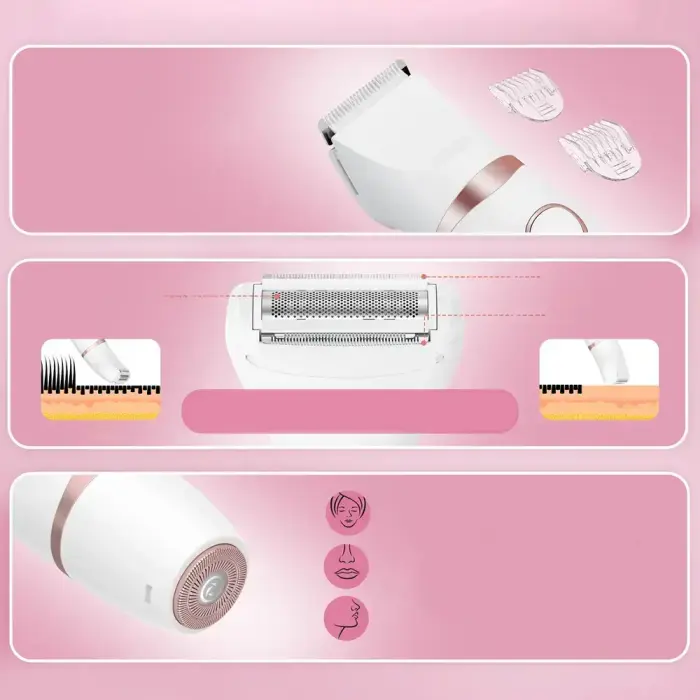 MAXGROOM M-105 3-in-1 Women's Body and Face Trimmer - White Photo