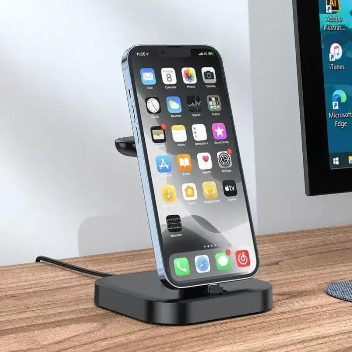 Wireless charger Hoco 3in1 CW43 black Photo