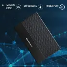 Qoltec Aluminium Enclosure | SSD HDD 2.5'' drive | SATA | USB 3.0 | Super speed 5Gb/s | 2TB | Black Фото num