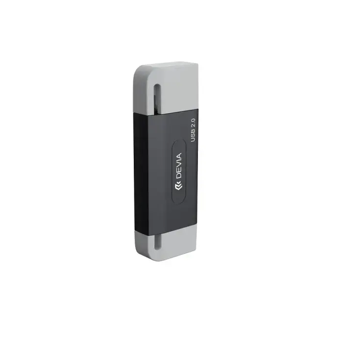 Devia card reader 2in1 EL239 USB/USB-C 2.0 black Photo