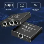 Qoltec Splitter Ethernet mini SWITCH 1x4 RJ45 | 1000Mb/s | USB-C | Aluminium Foto 10