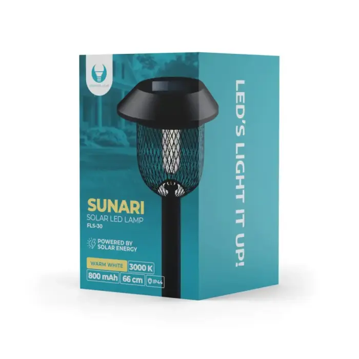 Forever Light Solar LED Lamp Steel Post SUNARI FLS-30 black Photo