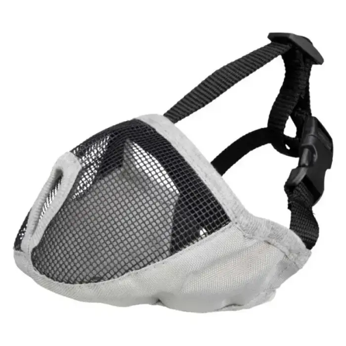 Uzpurnis suņiem : Trixie Muzzle for short-nosed breeds, polyester, S–M short, grey Фото num
