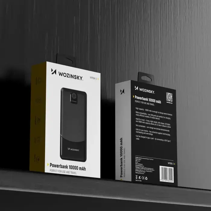 Wozinsky Wpower WPBBK-2 10000mAh Power Bank - Black Foto 16