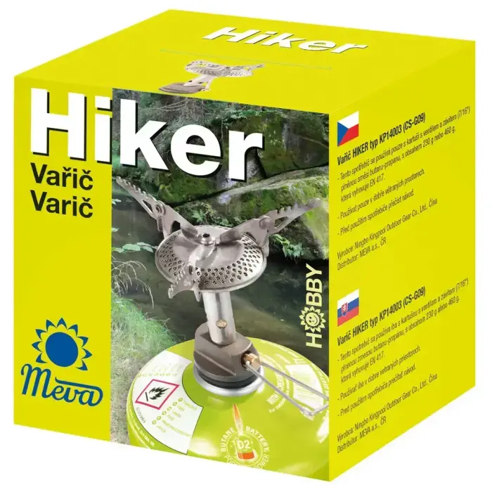The lightest tourist stove for gas cartridges (valve or thread) HIKER 70gram 2.4kW Фото num