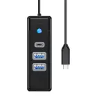 Orico Hub USB-C to 2x USB 3.0 + USB-C, 5 Gbps, 0.15m (Black) Фото num