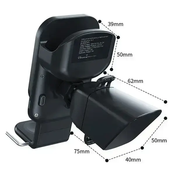 Beline uchwyt samochodowy z ładowaniemindukcyjnym BLNWCH01 3w1 Smartphone|iWatch|Airpods Photo