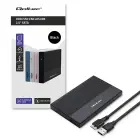 Qoltec Aluminium Enclosure | SSD HDD 2.5'' drive | SATA | USB 3.0 | Super speed 5Gb/s | 2TB | Black Фото num
