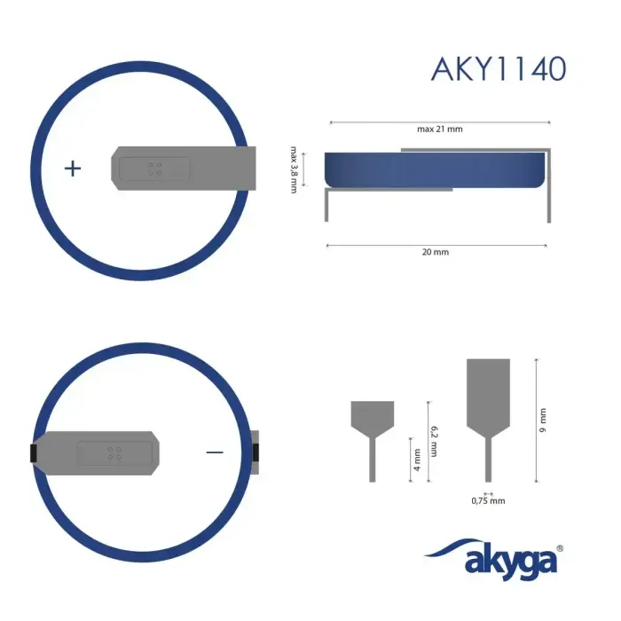 Lithum Battery Akyga AKY1140 CR2032 HP2D Li-MnO2 3V | 210mAh 2-Pin Pitch 20mm Photo