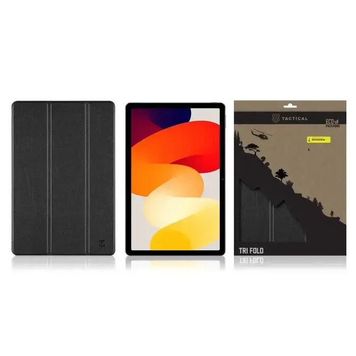 Tactical Book Tri Fold Case for Xiaomi Redmi Pad SE Black Фото num
