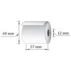 Kases lente TECHNOINFORM ar izmēru 57mmx43m (max. diam. 60mm) termo, 10 gab/iepakojumā Foto 3