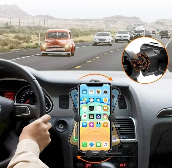 Wozinsky Gravity Car Mount Phone Holder for Air Outlet black (WCH-05) Фото num
