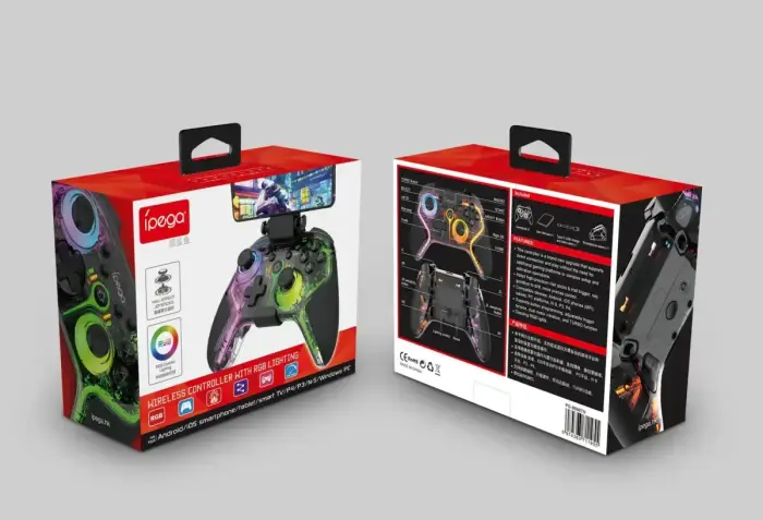 iPega 9666TH Bluetooth RGB Gamepad for Android/iOS/PS3/PS4/PC/N-Switch Black (Damage Package) Photo