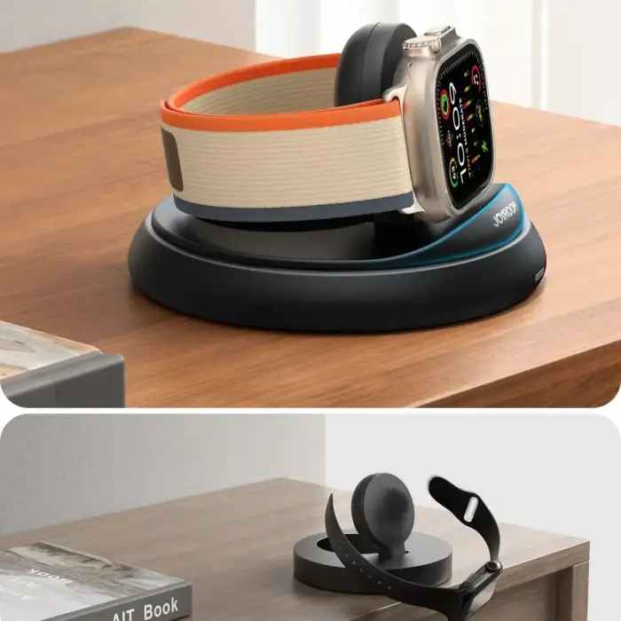 Joyroom JR-W12 foldable inductive charger for Apple Watch - black Photo
