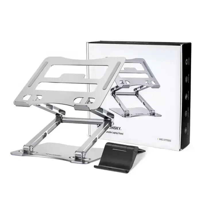 Wozinsky WRS-CPY75DSS Aluminum Laptop and Tablet Stand + Free Smartphone Stand - Silver Foto 15