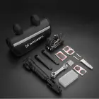 Wozinsky WMZ-01N tool kit, 16-in-1 bicycle multitool, pump, wrenches, inner tube kit - black Фото num