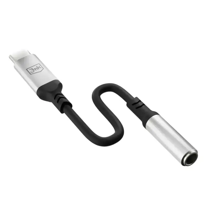 3mk USB-C adapter - 3.5 mm minijack - silver Photo