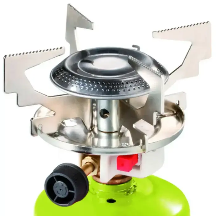 Gas camping stove with punctured gas cartridges FOCUS piezo igniter 1.4kW Foto 3