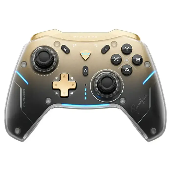 Machenike G5Pro Premium Edition Wireless Game Controller with Charging Station - Black and Gold Фото num