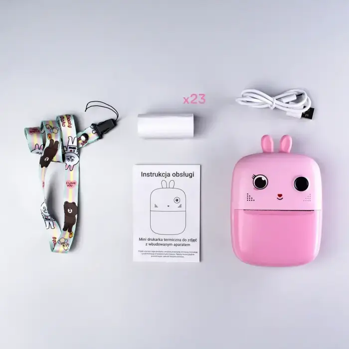 Mini Thermal Printer for Kids with Camera and Camcorder - Pink Фото num