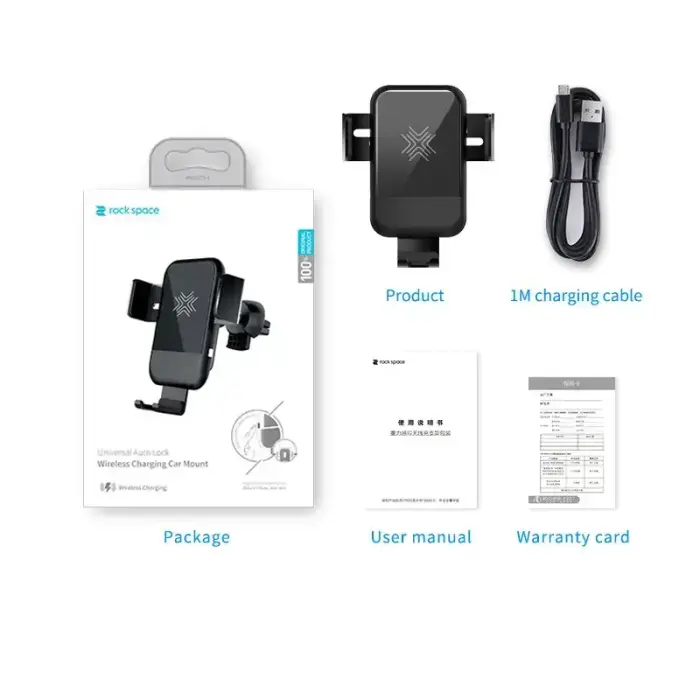 Rock Magnetic gravity car holder EDZ-03 induction to air vent black Photo