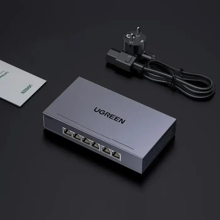 Switch Ugreen 6-Port 1Gb/s Ethernet Switch with PoE - Gray Foto 6