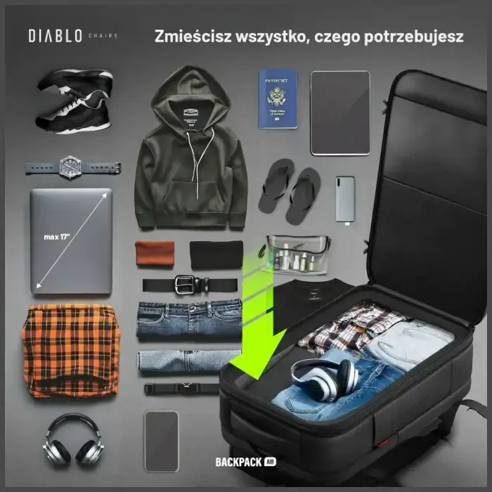 Multifunctional vacuum backpack Diablo Chairs Backpack Air black Photo
