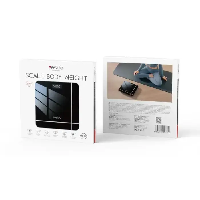 YESIDO ELECTRONIC BATHROOM SCALE MG09 UP TO 150KG BLACK Foto 2