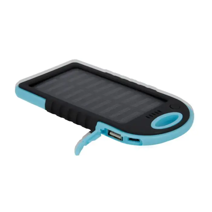 Setty solar внешний аккумулятор (powerbank) | 5000 mAh | Солнечная панель | синий Фото num