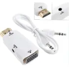 Конвертер видеосигнала HDMI в VGA (+аудио) белый Фото num