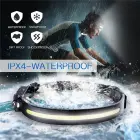 LED headlamp with IPX4 motion sensor USB-C 1200 mAh - black Фото num