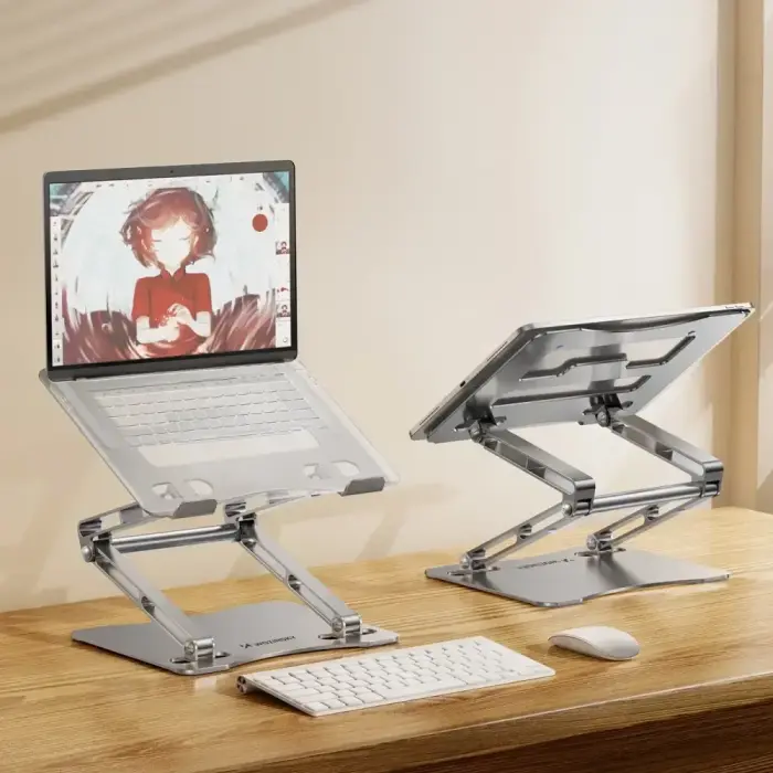 Wozinsky WRS-CPY75DSS Aluminum Laptop and Tablet Stand + Free Smartphone Stand - Silver Foto 42